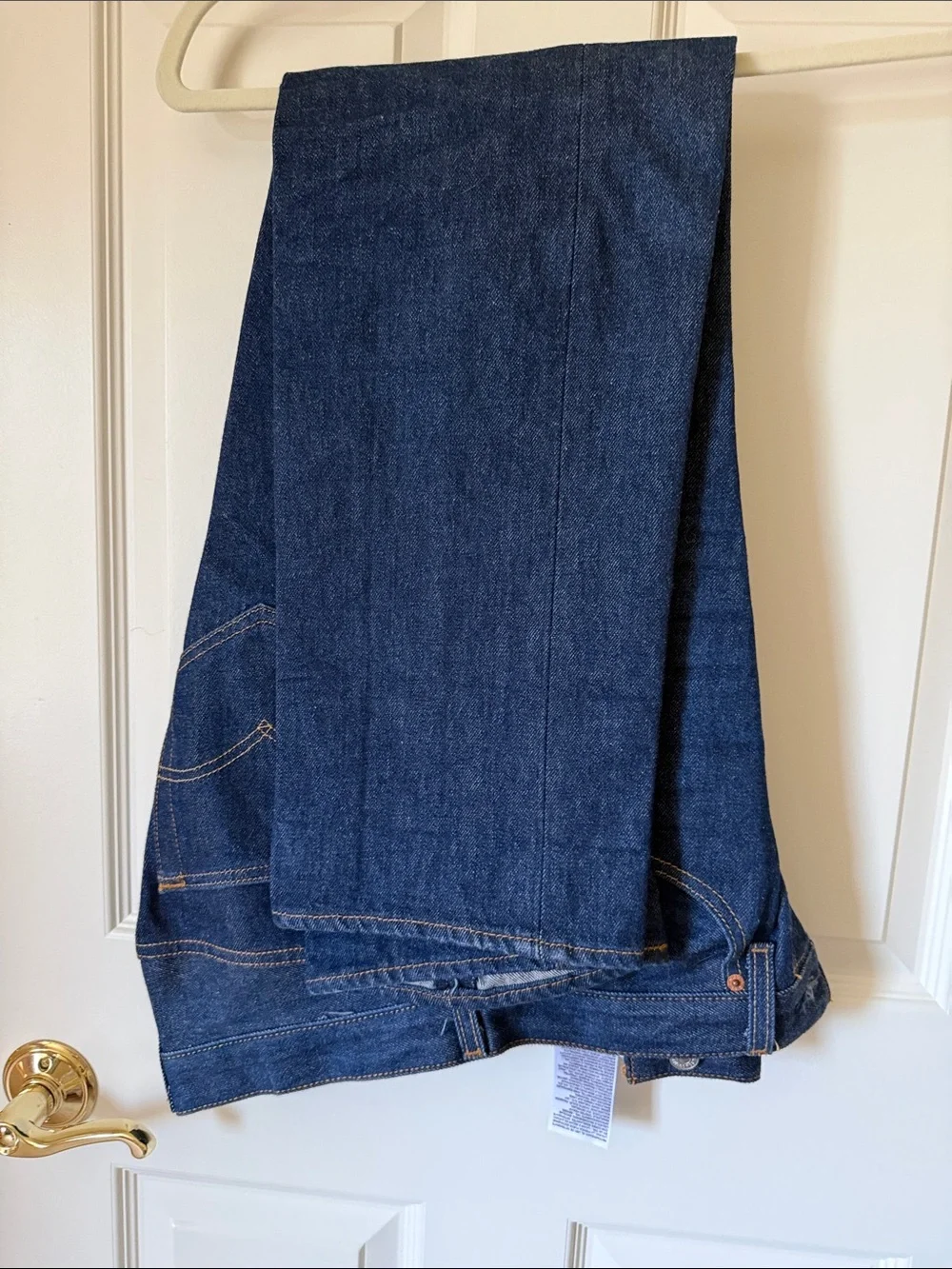 Levi’s 501 Men's Dark Indigo shrink to fit Straight-Leg Jeans, 33x34”